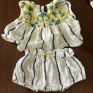 Pink chicken top and bloomers